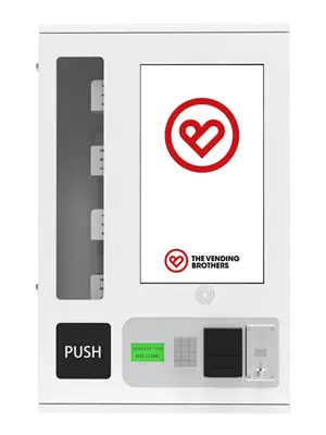 Warenautomat SlimTouch Mini Pro von The Vending Brothers Bild mit Abmessungen