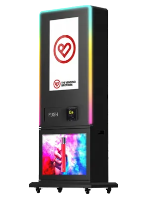 Warenautomat SmartTouch Pro Tower von The Vending Brothers seitliche Perspektive