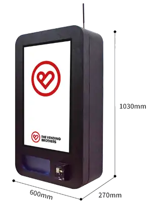 Warenautomat SmartTouch von The Vending Brothers Bild mit Abmessungen