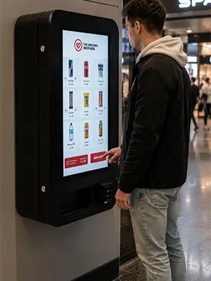 Warenautomat SmartTouch von The Vending Brothers Kunde kauft