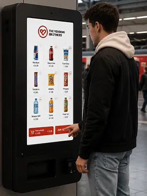 Warenautomat SmartTouch Pro Outdoor von The Vending Brothers Kunde kauft