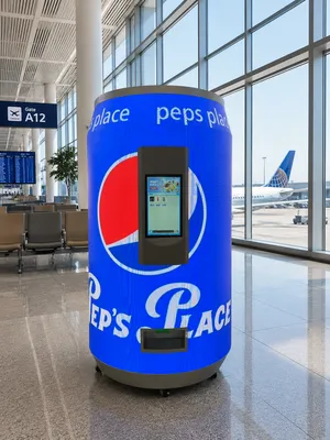 Dosenautomat CoolTouch LED 360 am Flughafen