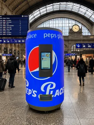 Dosenautomat CoolTouch LED 360 am Bahnhof