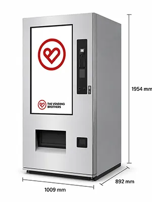Warenautomat CoolTouch OVM Outdoor von The Vending Brothers Bild mit Abmessungen