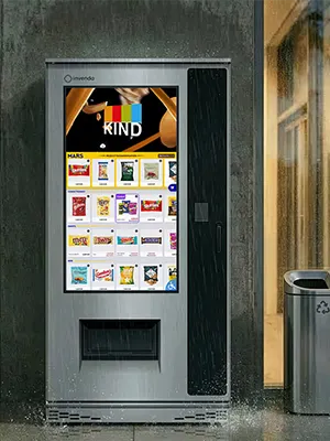 Warenautomat CoolTouch OVM Outdoor von The Vending Brothers installiert in einem einkaufszentrum