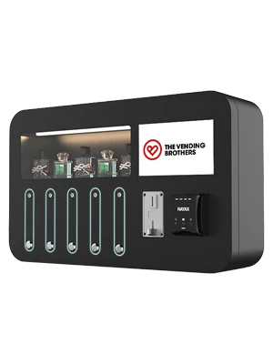 Warenautomat SlimTouch Parfum Pro von The Vending Brothers seitliche Perspektive