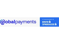Logo globalpayments in Zusammenarbeit mit Erste Sparkasse