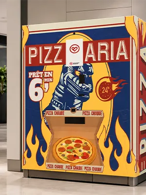 Pizzaautomat TVB von The Vending Brothers in einem Supermarkt