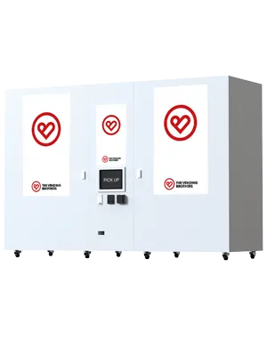 Warenautomat CoolTouch S02+ von The Vending Brothers Bild mit Abmessungen