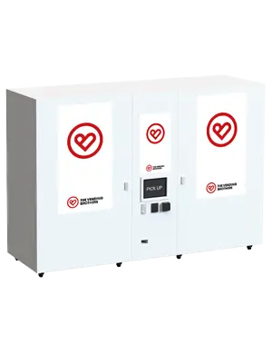 Warenautomat CoolTouch S02+ von The Vending Brothers Seitliche Ansicht