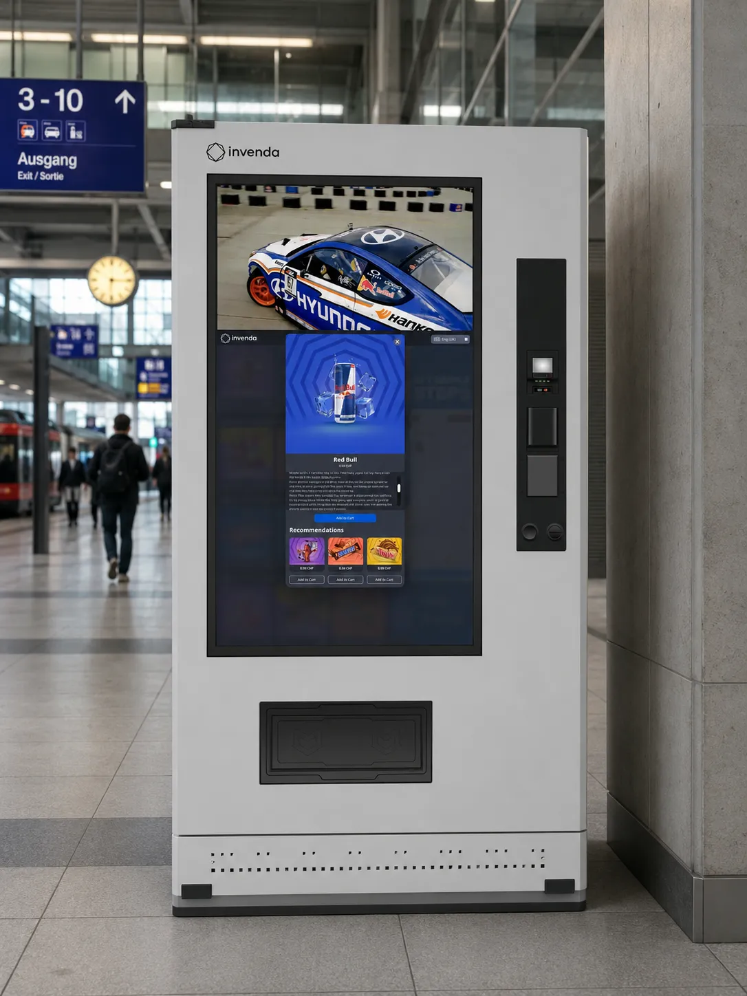 Warenautomat CoolTouch SVM von The Vending Brothers am Bahnhof