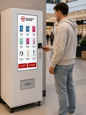 Warenautomat CoolTouch T1 von The Vending Brothers Kunde kauft