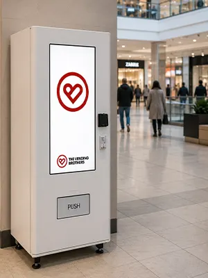 Warenautomat CoolTouch T1 von The Vending Brothers Präsentation in einem Einkaufszentrum