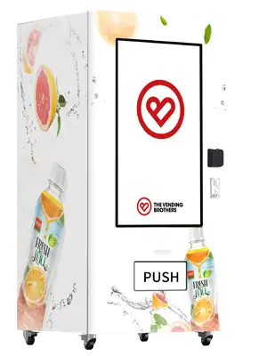 Warenautomat CoolTouch T1 von The Vending Brothers Seitliche Ansicht