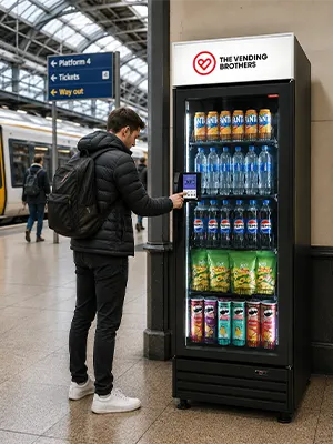Warenautomat Smart Fridge Mini von The Vending Brothers Kunde kauft