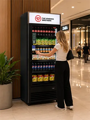 Warenautomat Smart Fridge Pro von The Vending Brothers Kunde kauft
