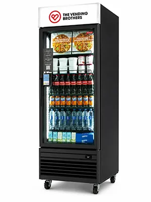 Warenautomat Smart Fridge Pro Freezer von The Vending Brothers Seitliche Ansicht