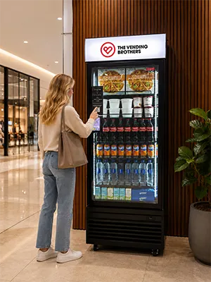 Warenautomat Smart Fridge Pro Freezer von The Vending Brothers Kunde kauft