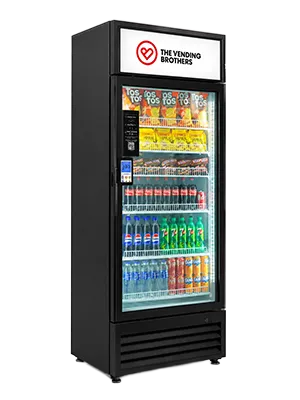 Warenautomat Smart Fridge Max von The Vending Brothers Seitliche Ansicht
